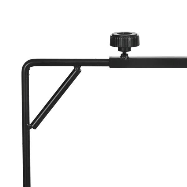 Black lamp stand top bracket with threaded lamp socket mount