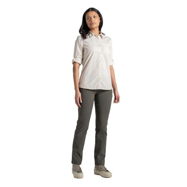 Craghoppers Womens/Ladies Kiwi III Long-Sleeved Shirt - Stone - 