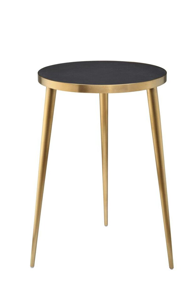 Wyld Haus Austria Black and Brass Round Side Table