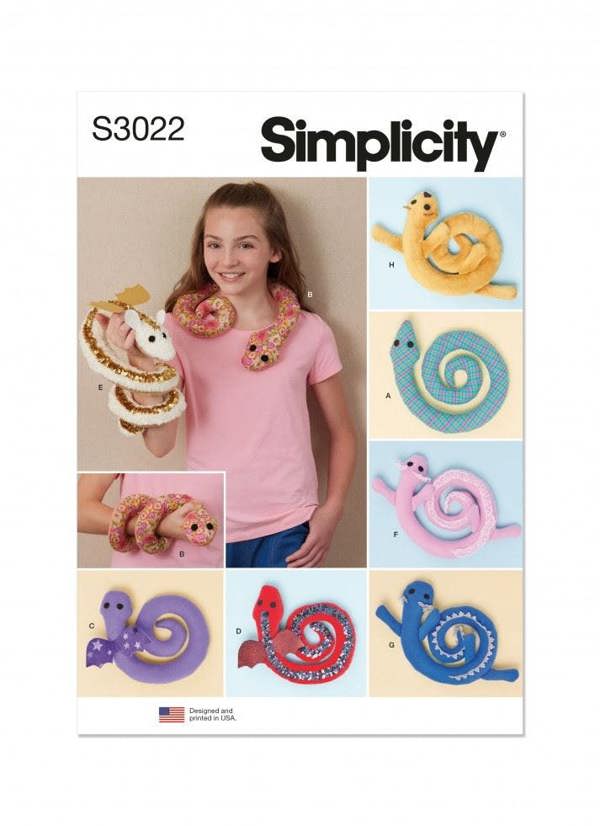 Simplicity Sewing Pattern 3022, Toys OS (One Size) - Intermediate