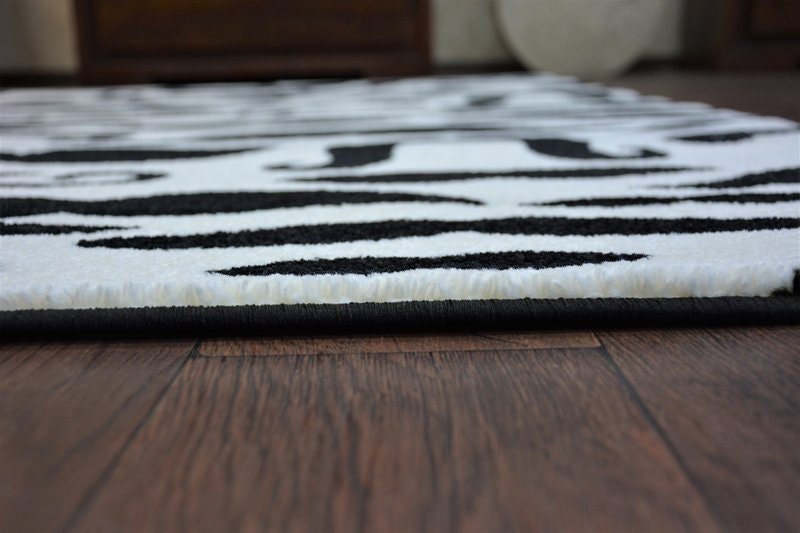 RugsX Sketch Moustaches Rug - Black & White