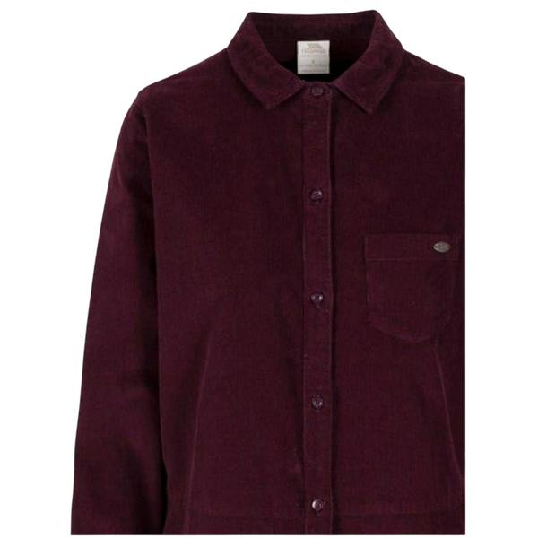 Trespass Womens/Ladies Alison Corduroy Collared Shirt Dress - Dark Cherry - 