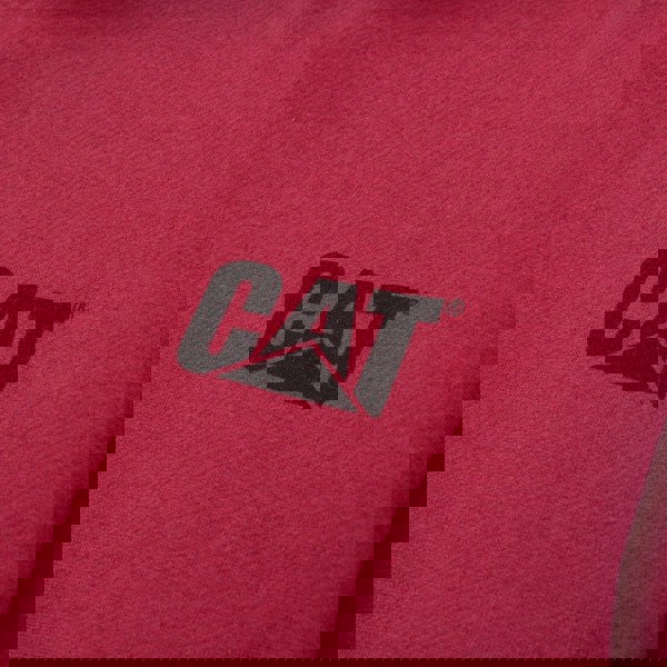 Caterpillar Trademark Banner Cotton Men's Red Hoodie