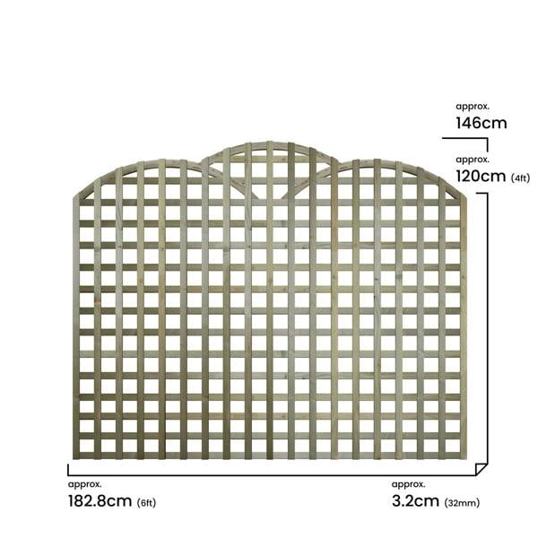 4 pack trellis triple dome privacy square [w.6ft x h.4ft] 1