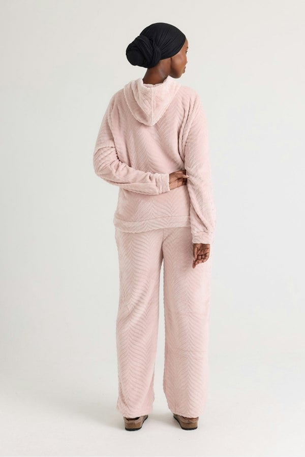 Cosy Chevron Lounge Suit in Rose - Loungewear