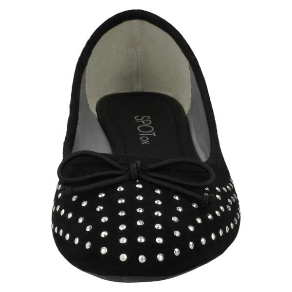 Spot On Ladies Spot On Jewel Design Ballerinas