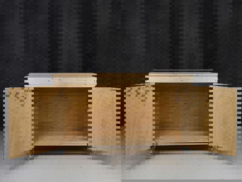 Arbor Garden Solutions Wooden Plywood Top Workbench With Lockable Cupboard (V.9) With Wheels