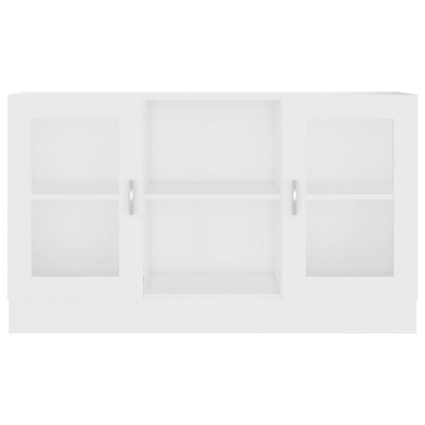 Berkfield Vitrine Cabinet White 120x30.5x70 cm Engineered Wood