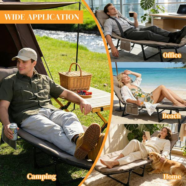 Leaper Foldable Camping Bed with Adjustable Head Rest