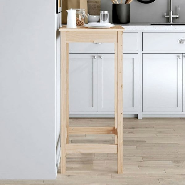 Berkfield Bar Table 50x50x110 cm Solid Wood Pine