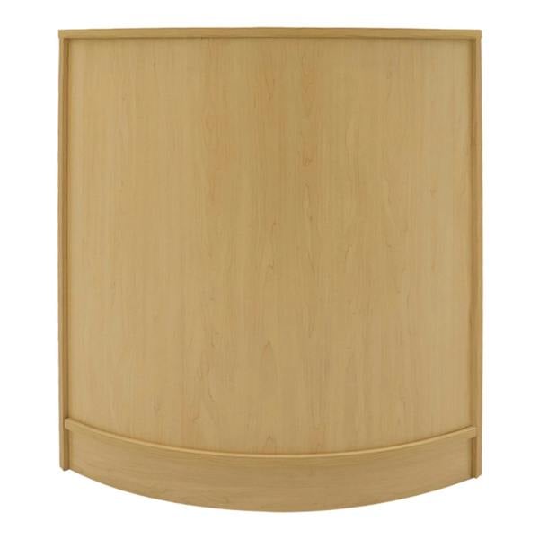 Curved maple countertop from the Selene LED Shop Counter Set, featuring a smooth, natural wood finish and sleek design