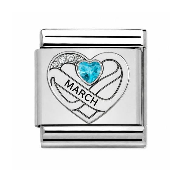 Serafina Birthstone Heart Charm | Italian Style Bracelet Charm