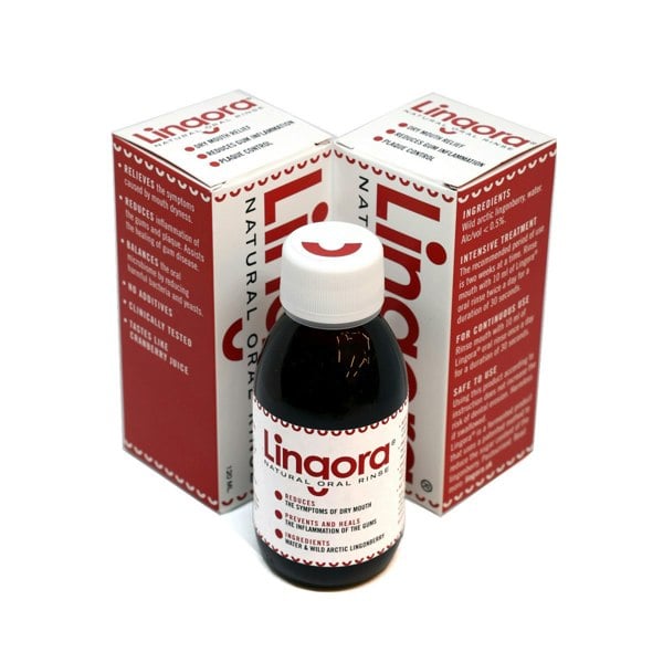 Lingora Natural Oral Rinse, Twin-Pack, for Acute Oral Health Issues, Vegan 2 x 120 ml