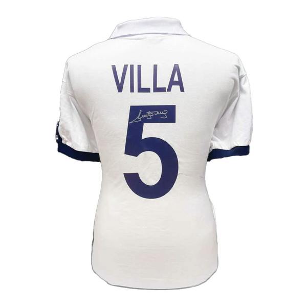 Unbranded Ricky Villa signed 1978 Tottenham #5 shirt — Framed
