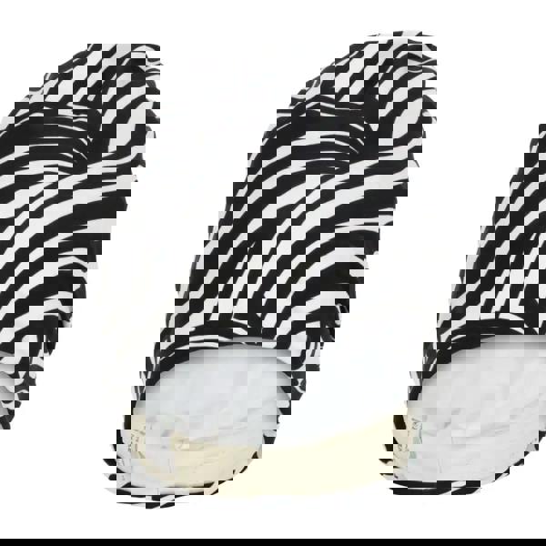 Zebra stripe fabric baby bean bag chair in black and white