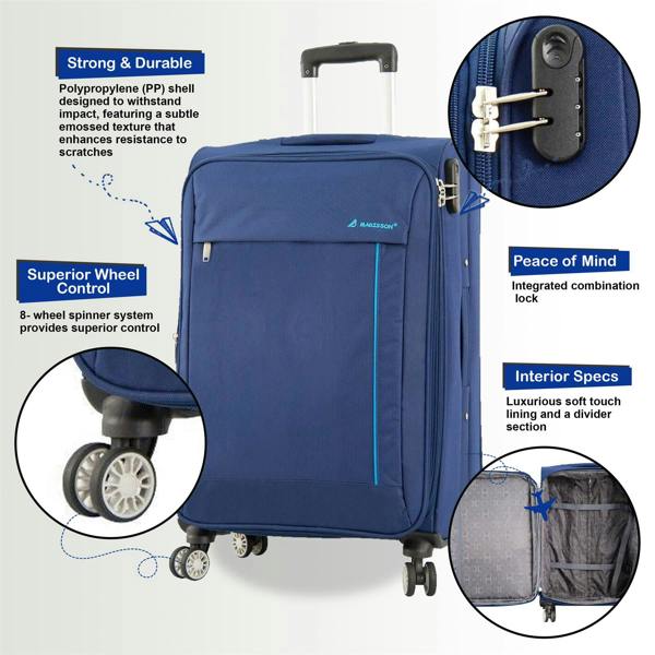 Snowball Lightweight Soft Casing Travel Luggage Suitcases