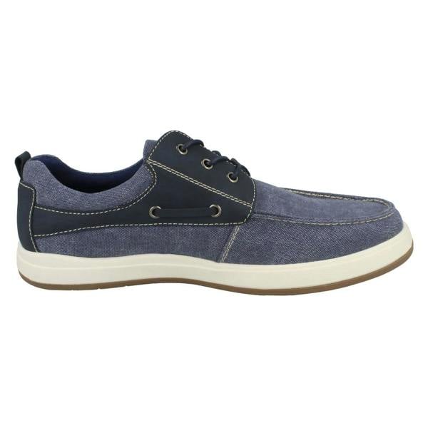 Hush Puppies Mens Hush Puppies Canvas Boat Shoes Aiden