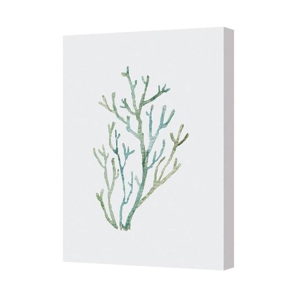 Benjamin Tate Design Canvas Wall Art Coral Branch Print Ocean Seaweed Abstract Decor