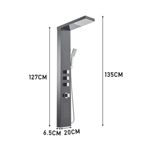 Bathroom Thermostatic Black Shower Tower Panel Bathroom Shower Living and Home
