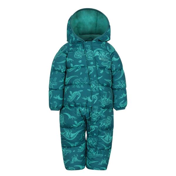 Mountain Warehouse Toddler Frosty Clouds Padded Snowsuit - Dark Teal - 