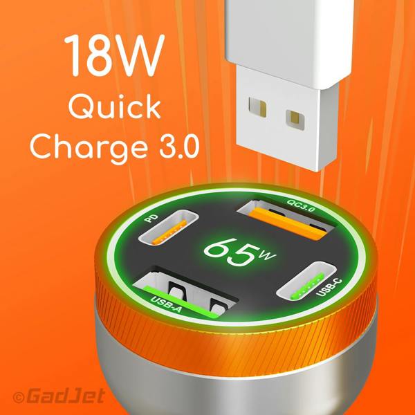 4-Port Fast Car Charger