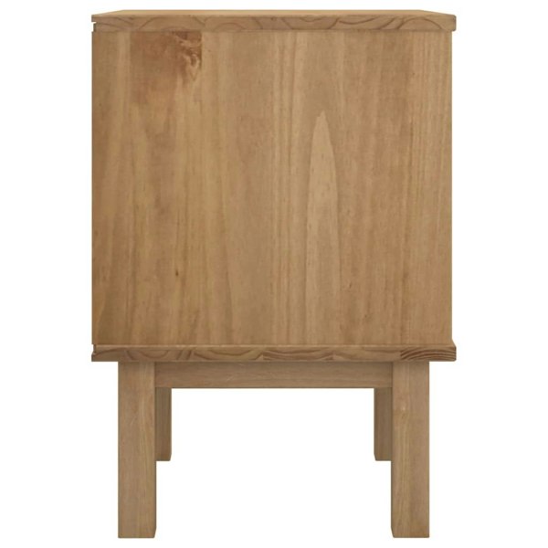 Berkfield Bedside Cabinet OTTA Brown&Grey 46x39.5x57 cm Solid Wood Pine