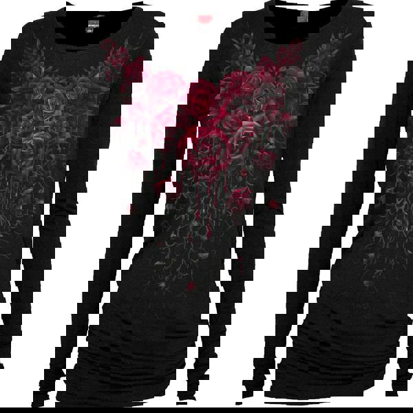 BLOOD ROSE - Baggy Top Black - Spiral USA