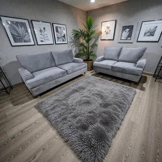 Snug Furniture Parker 3+2 Grey Full Back Sofa Set