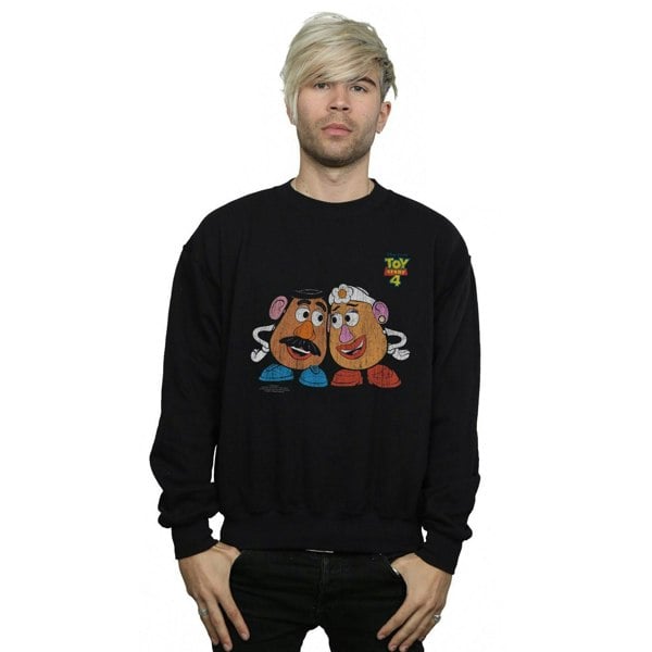 Disney Mens Toy Story 4 Mr And Mrs Potato Head Sweatshirt - Black