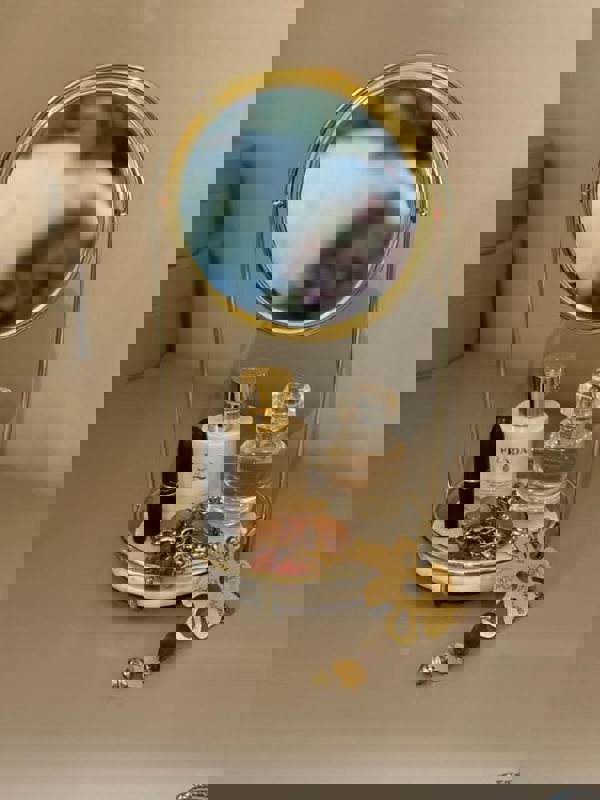 Maison des Cadeaux Marble Countertop Vanity Mirror