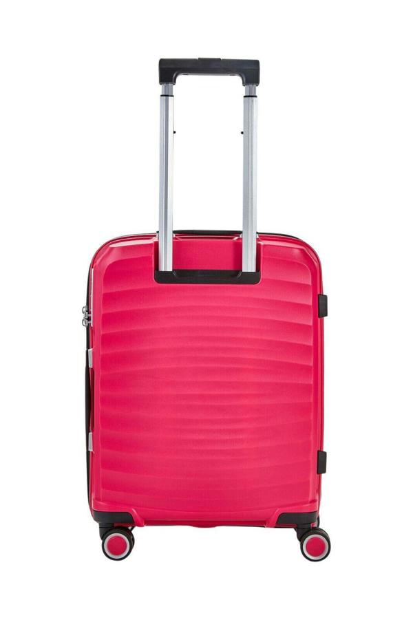 Rock Luggage Hard Shell Classic Suitcase 8 Wheel Cabin Luggage Trolley Travel Bag