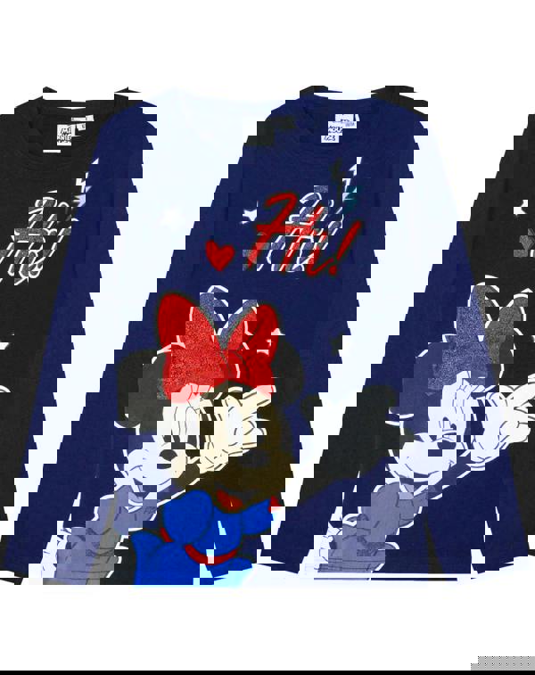 Disney Girls Blue Minnie Mouse Short Sleeved T-Shirt