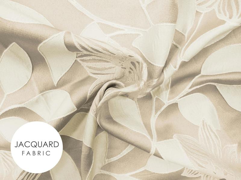 Intimates Elegant Floral Jacquard Tape Top Curtains: High-Quality Window Drapes in Chic Modern Patterns - 168cm x 229cm