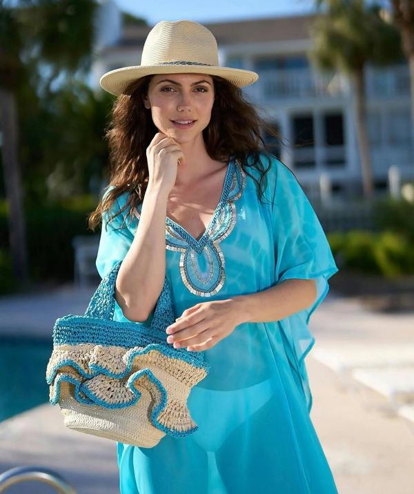 Pia Rossini Saffira - Straw Crossbody Bag