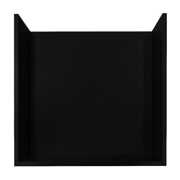 Black shop counter till block TB60 with a sleek, smooth finish and sturdy rectangular shape, ideal for retail environments