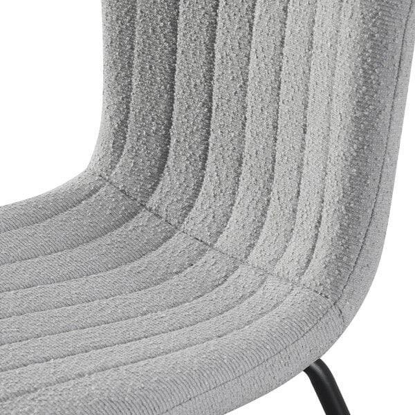 Set of 2 Teddy Faux Fur Stitched Design Dining Chairs Bella