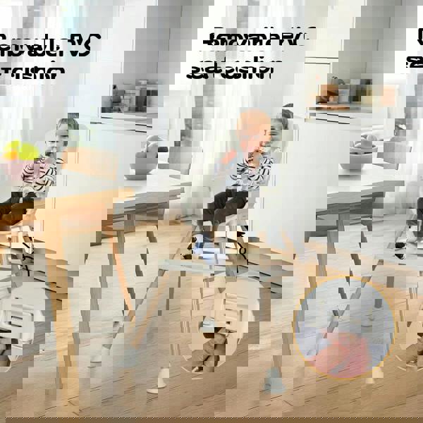 Dekko 6-In-1 Baby High Chair Kids Feeding Eating Seat Removable Adjustable Tray