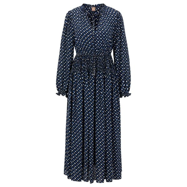 Boss Womens Dasota1 Midi Dress - Blue