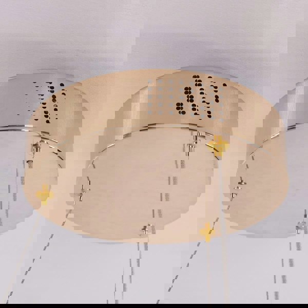Modern LED Pendant Ceiling Light with Cascading Gold Acrylic Curves Lightsin UK 