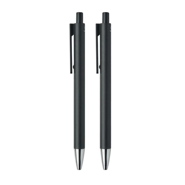 MidOcean Orwell Recycled Aluminium Pen Set (Pack of 2) - Black - 