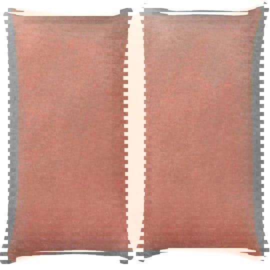 Furn Tanda Velvet Square Cushion Cover - Pink/Ochre Yellow