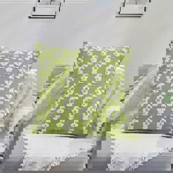 Anyhouz Anypillow Daisy Plush Pillowcase Floral Embroidered Cushion Cover