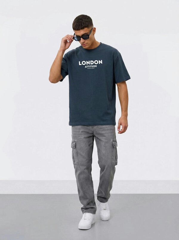 London Attitude Original Creators Dragon Graphic Heavyweight Oversized T-Shirt