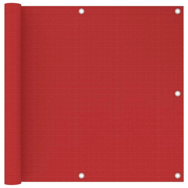 Berkfield Balcony Screen Red 90x500 cm HDPE