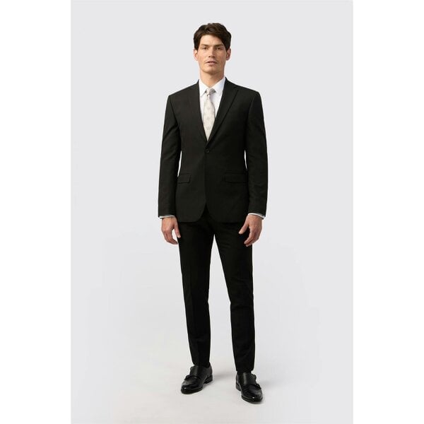 Limehaus Slim Fit Black Stretch Waistcoat