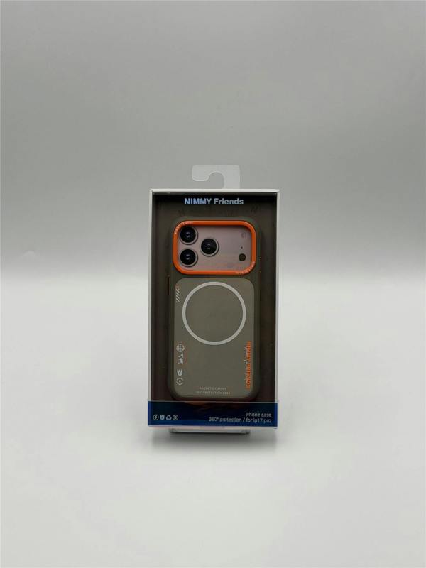 Nimmy Friends Nimmy Cool & Cute 2.0 Case with MagSafe for iPhone 17 Pro 6.3" Grey Orange - N-YJKM-CX2.0-IP17-PRO-05-A
