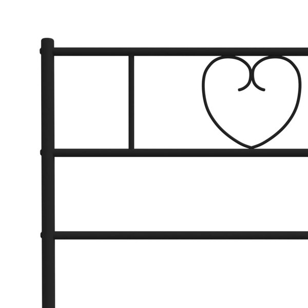 Berkfield Metal Headboard Black 150 cm