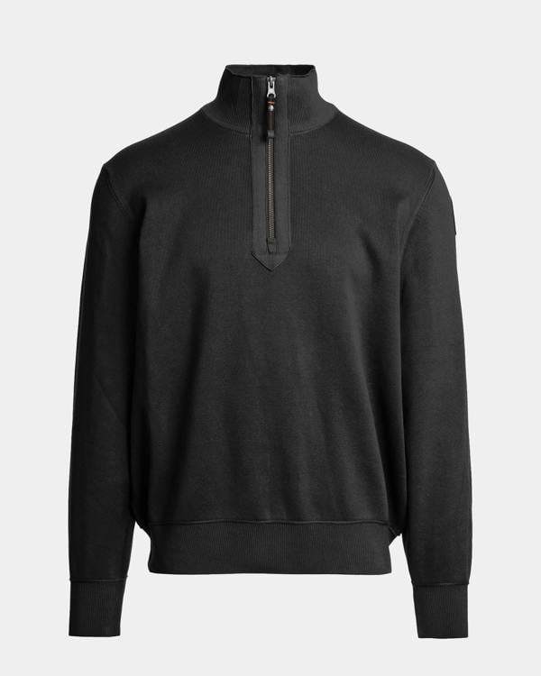 Parajumpers Basic Scoe Mens Quarter Zip Jumper - Black 541