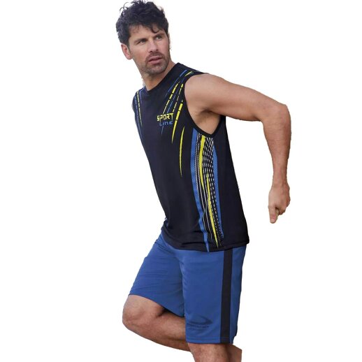 Atlas For Men Mens Jersey Shorts (Pack of 2) - Black/Blue