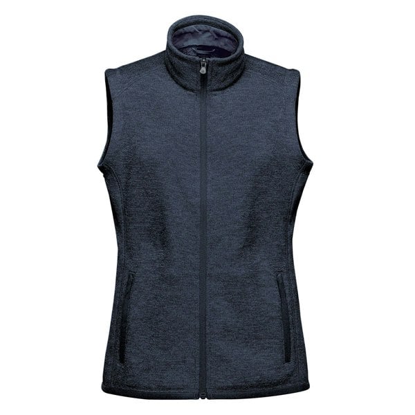 Stormtech Womens/Ladies Avalante Knitted Heather Full Zip Gilet - Navy